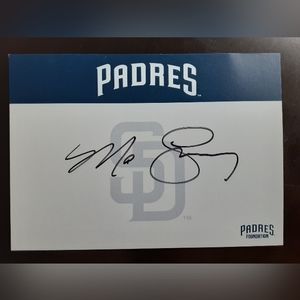 San Diego Padres Mark Sweeney Signed Card Manny Machado Juan Soto MLB